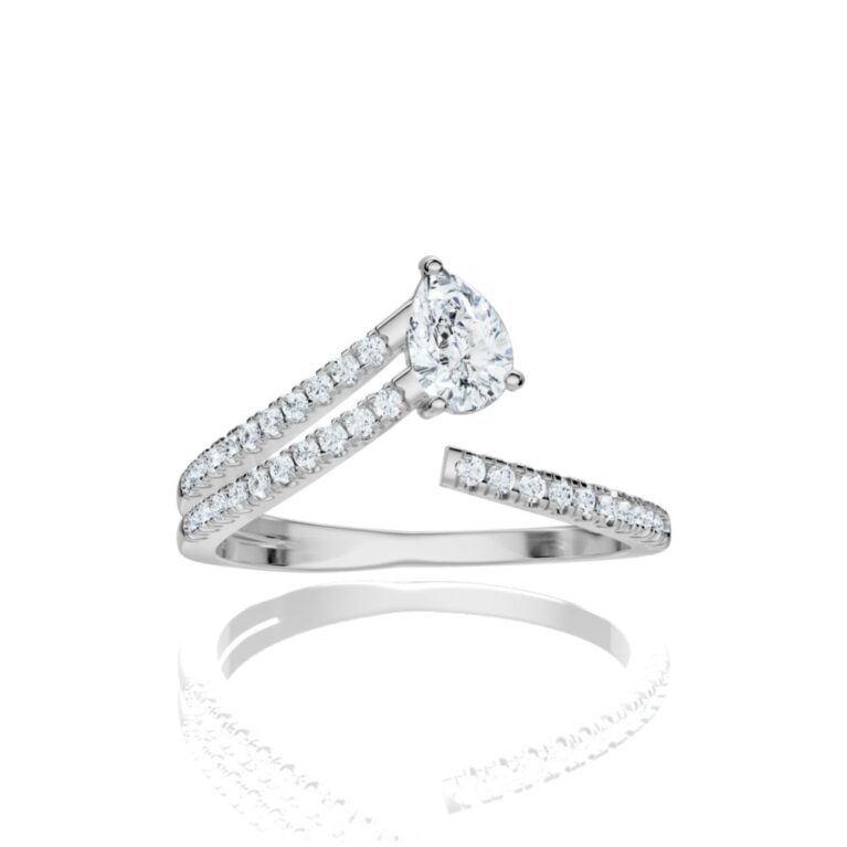 Celestial Grace Pear Diamond Ring