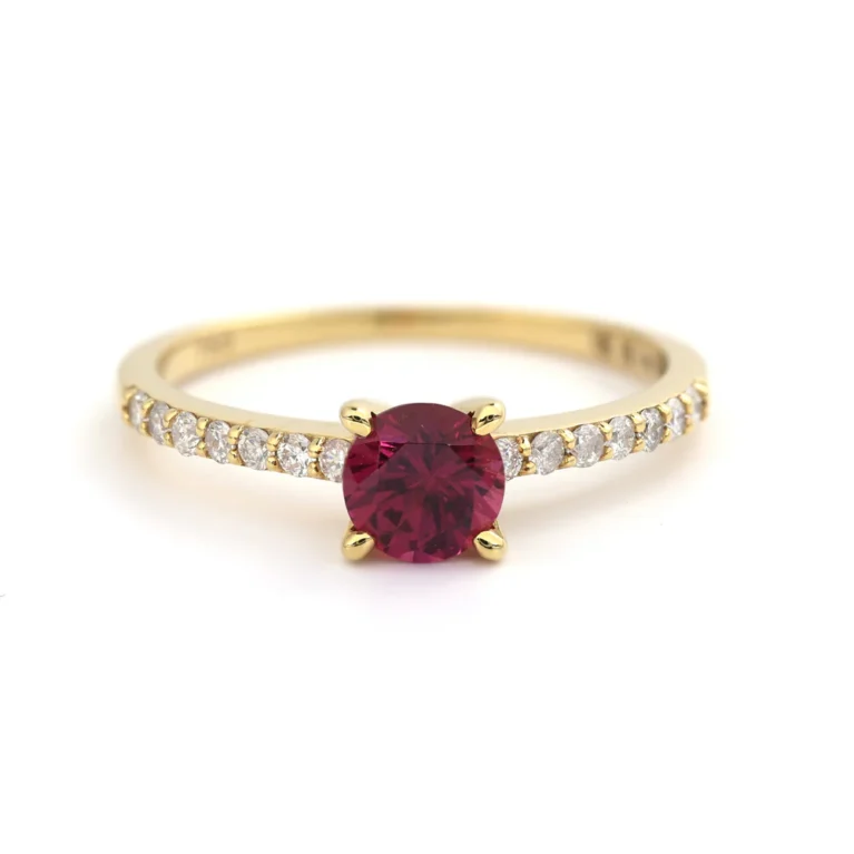Velour Rhodolite Diamond Ring