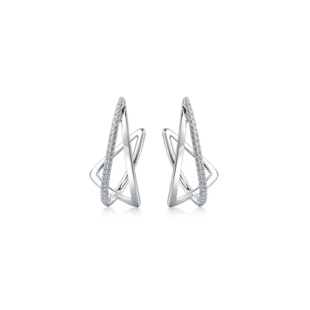 The Star - 18K White Gold Earrings