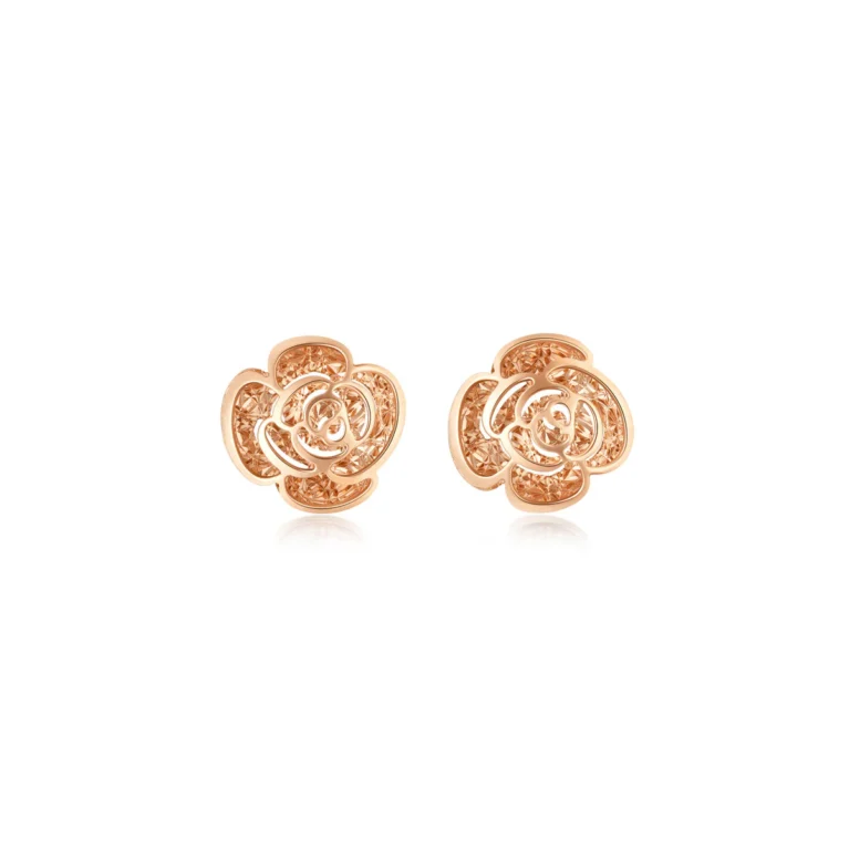 Golden Rose - 18K Rose Gold Earrings