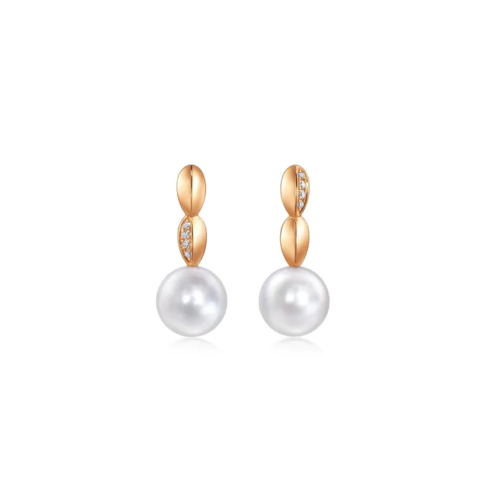 The Pearl - 18K Rose Gold & Pearl Earrings
